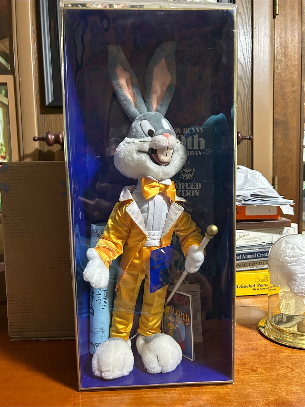 1990 Bugs  Bunny 50th edition Plush in Gold Tuxedo